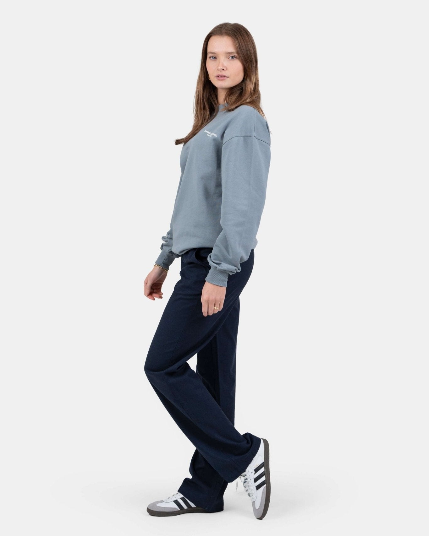 Heavyweight Hørbukser Højtaljede Navy | Skagen - clothing.dk